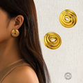 Arete Espiral, dorado. Acero Inoxidable.
