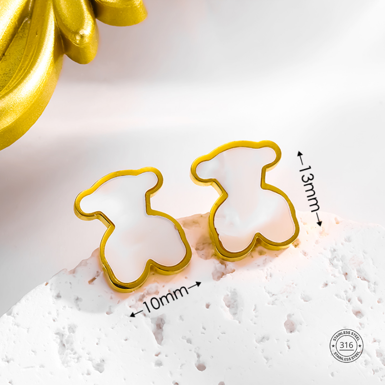 Arete Bear, dorado, acero inoxidable.